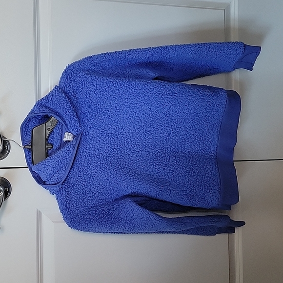Athleta Girl Sherpa Hoodie, Blue - Picture 4 of 8